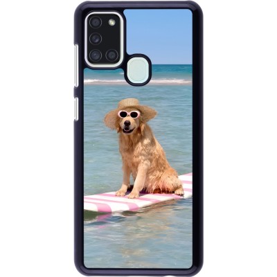 Coque Samsung Galaxy A21s - Summer Dog on Paddle