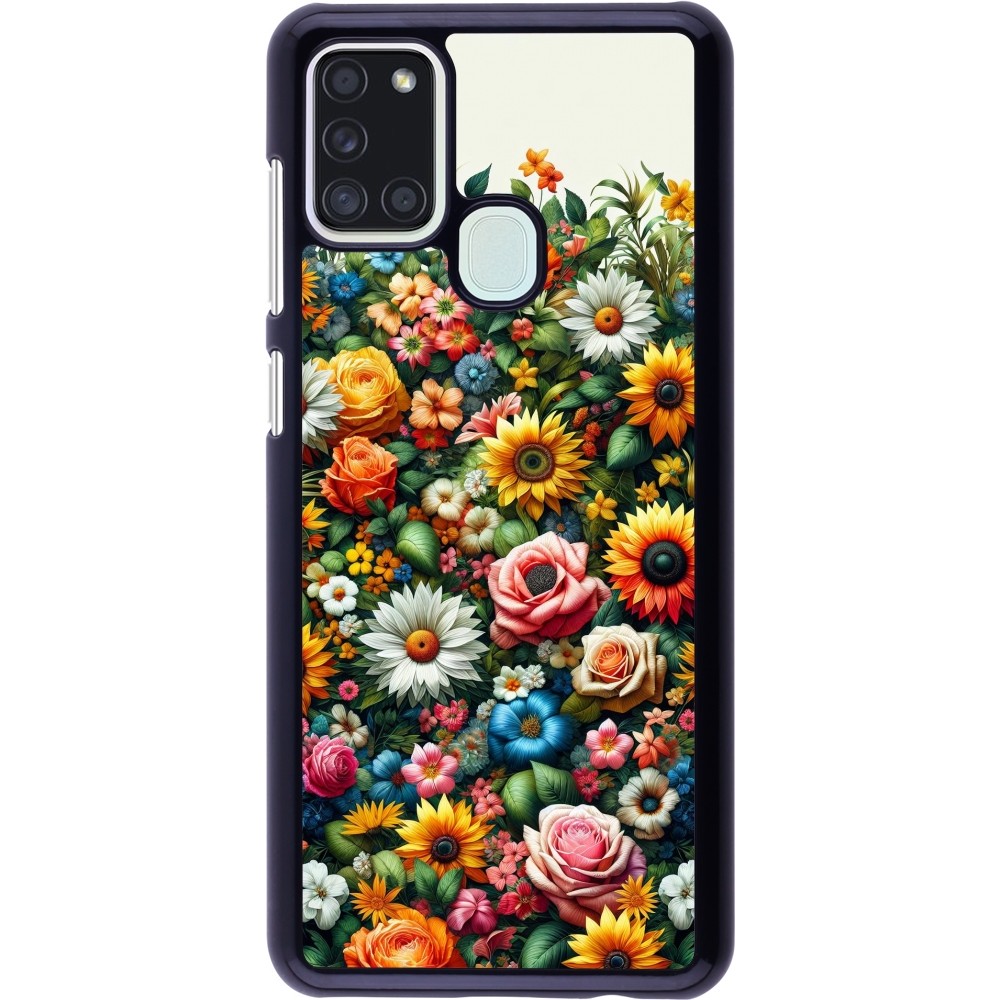Samsung Galaxy A21s Case Hülle - Sommer Blumenmuster