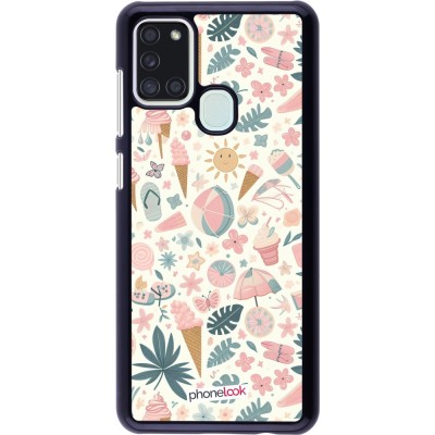 Samsung Galaxy A21s Case Hülle - Sommer Pink Muster