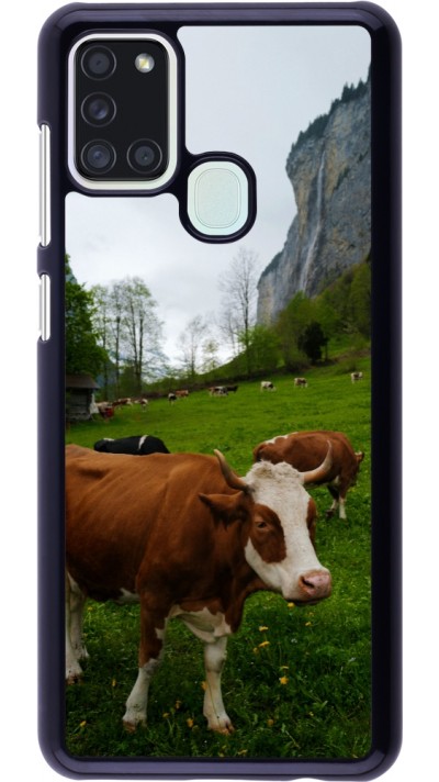 Samsung Galaxy A21s Case Hülle -  Nationalfeiertag Schweiz Kühe