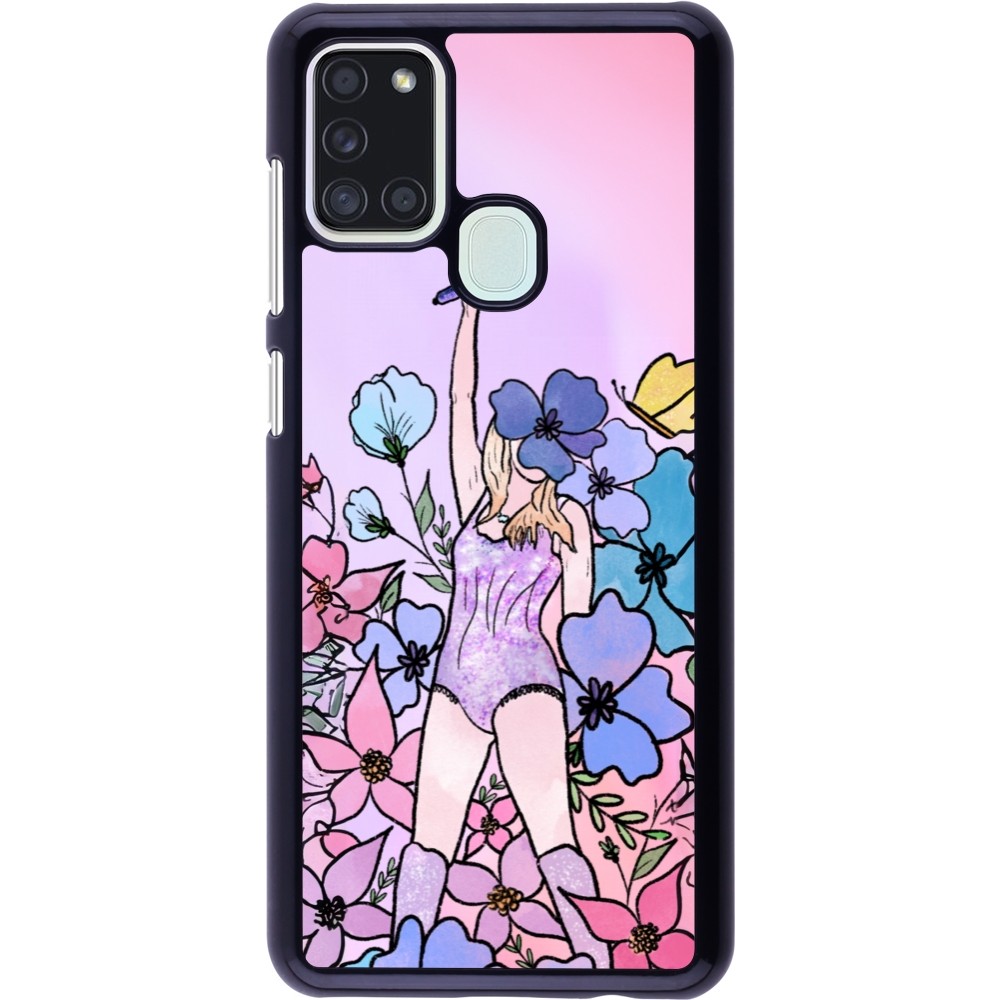 Coque Samsung Galaxy A21s - Taylor Swift Sketch - Pink