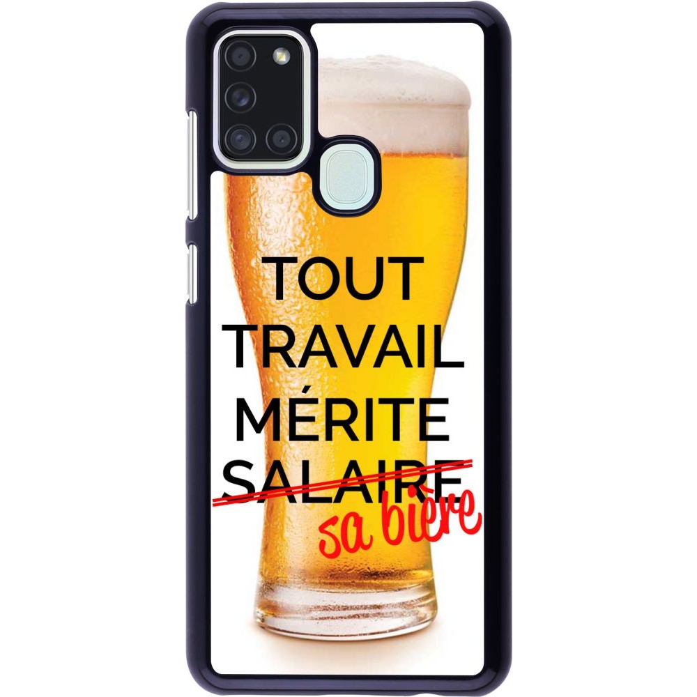 Coque Samsung Galaxy A21s - Tout travail mérite sa bière