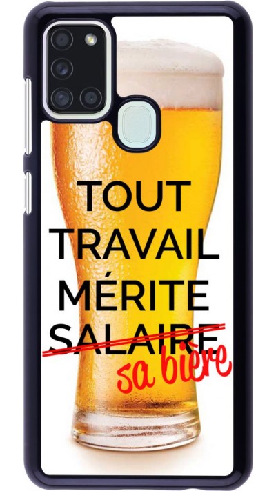 Coque Samsung Galaxy A21s - Tout travail mérite sa bière