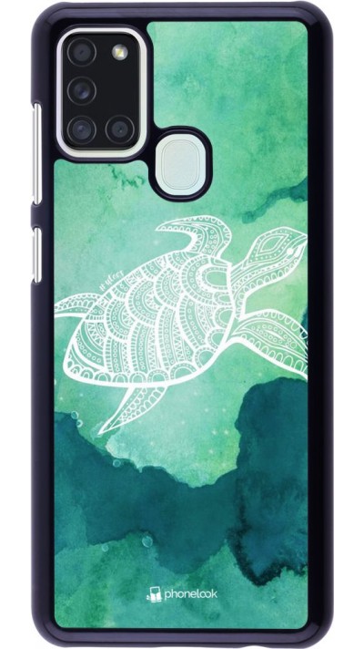 Coque Samsung Galaxy A21s - Turtle Aztec Watercolor