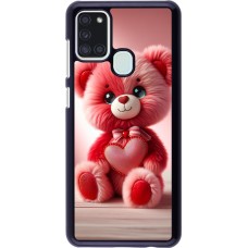Samsung Galaxy A21s Case Hülle - Valentin 2024 Rosaroter Teddybär