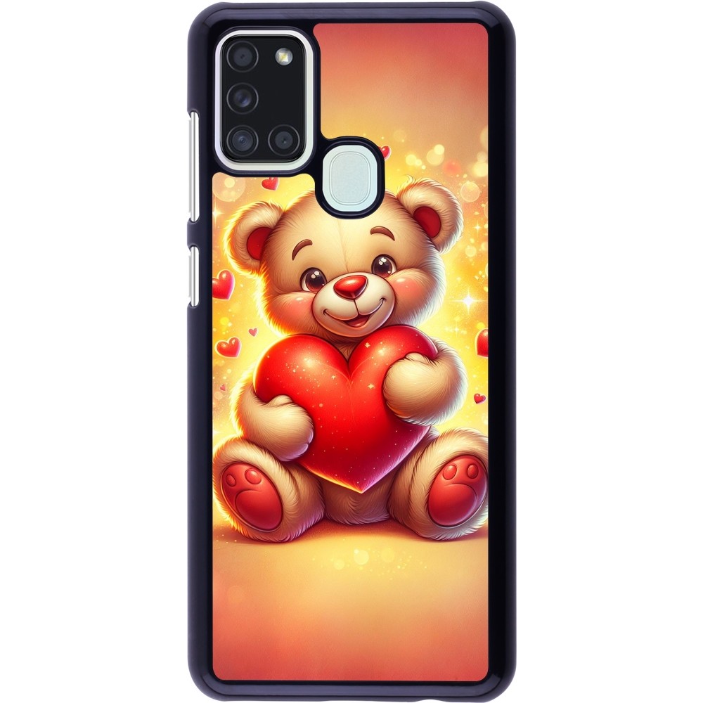 Samsung Galaxy A21s Case Hülle - Valentin 2024 Teddy Liebe