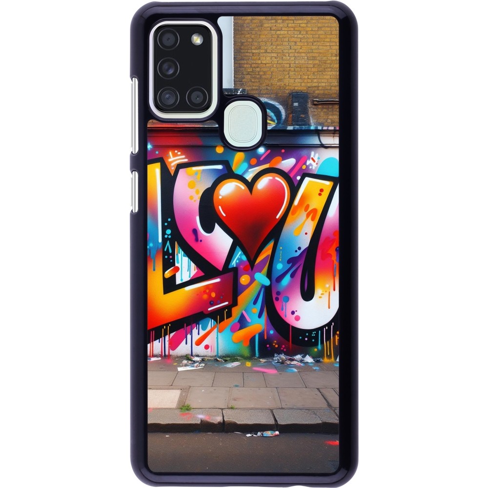 Samsung Galaxy A21s Case Hülle - Valentin 2025 Liebe U Tag