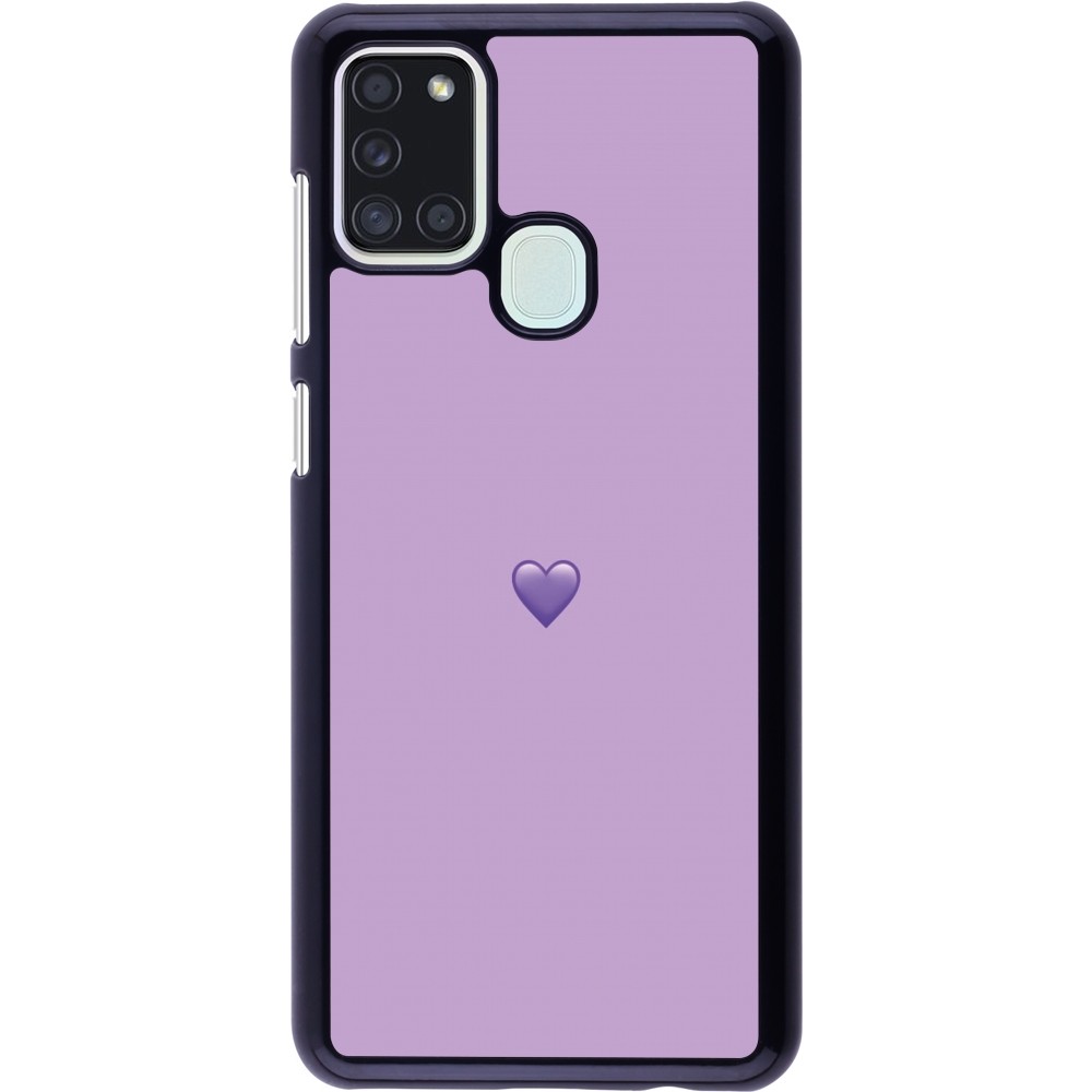Samsung Galaxy A21s Case Hülle - Valentine 2023 purpule single heart