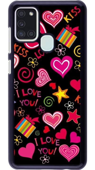 Coque Samsung Galaxy A21s - Valentine 2023 love symbols