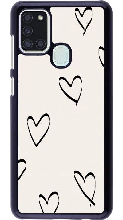 Coque Samsung Galaxy A21s - Valentine 2023 minimalist hearts