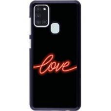 Samsung Galaxy A21s Case Hülle - Valentine 2023 neon love