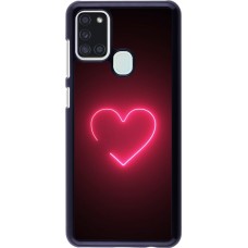 Samsung Galaxy A21s Case Hülle - Valentine 2023 single neon heart