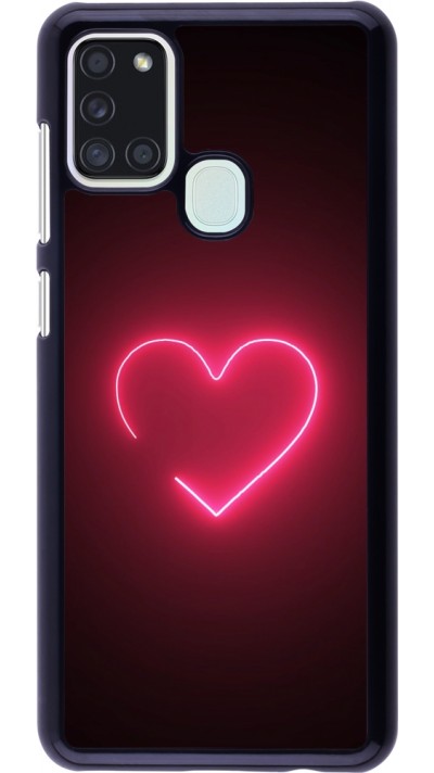 Coque Samsung Galaxy A21s - Valentine 2023 single neon heart