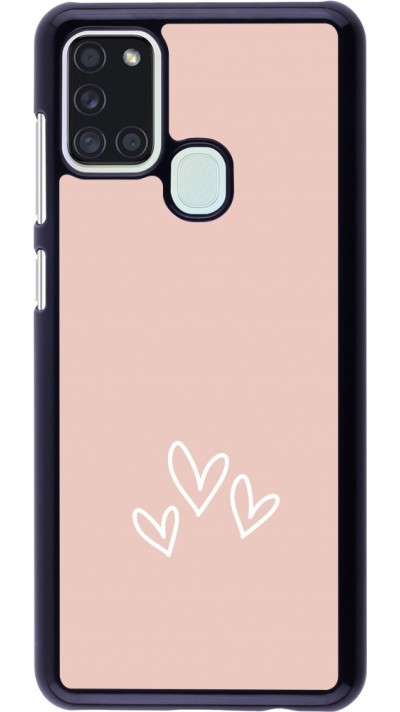 Coque Samsung Galaxy A21s - Valentine 2023 three minimalist hearts