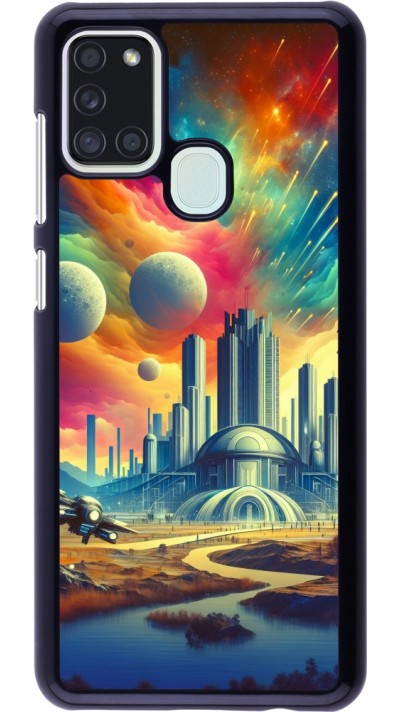 Coque Samsung Galaxy A21s - Ville extra-dôme futuriste