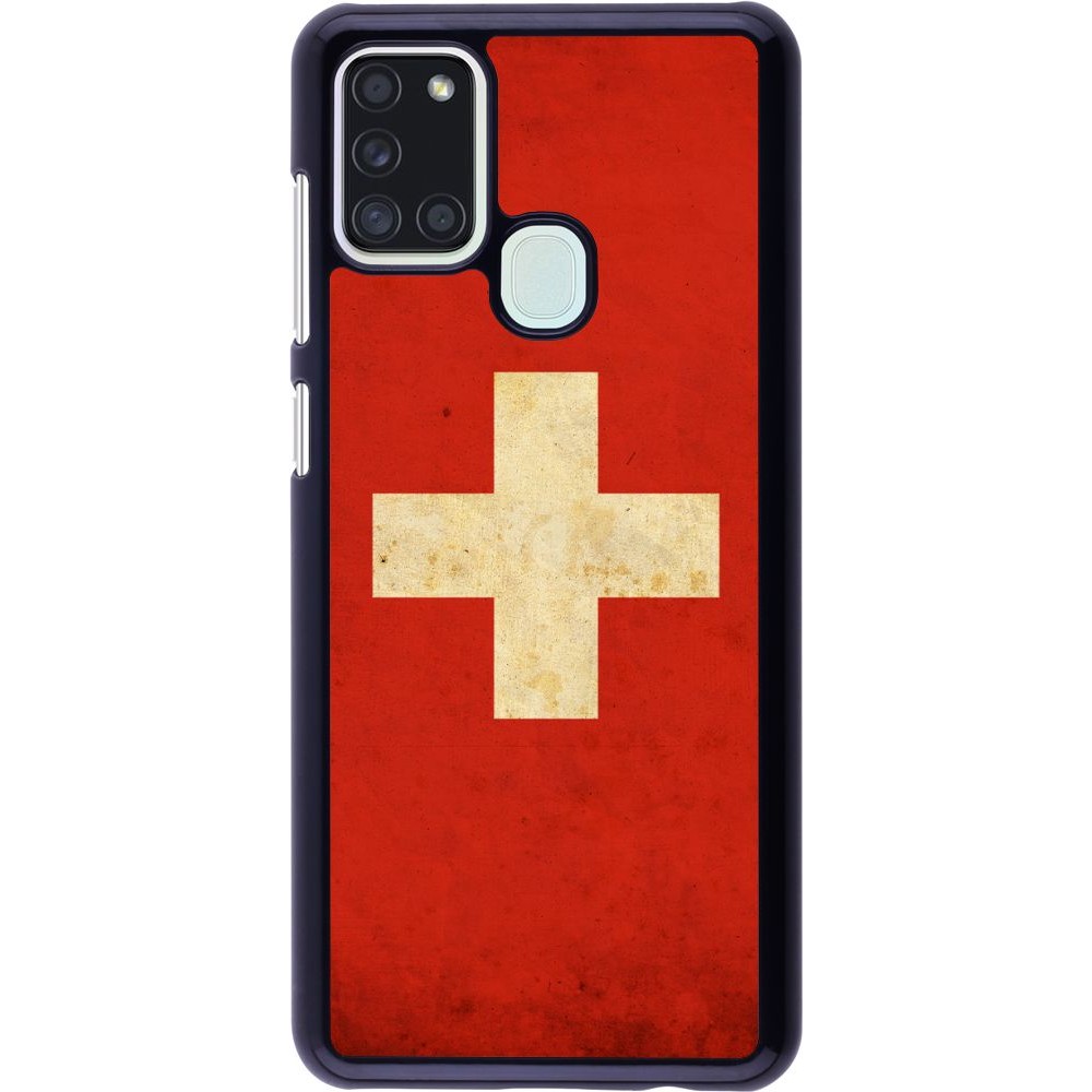 Coque Samsung Galaxy A21s - Vintage Flag SWISS