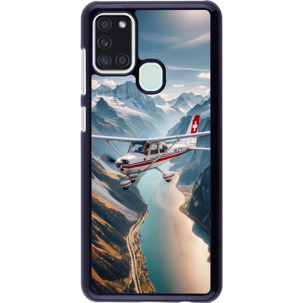 Samsung Galaxy A21s Case Hülle - Schweizer Alpenflug