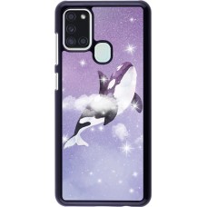 Coque Samsung Galaxy A21s - Whale in sparking stars