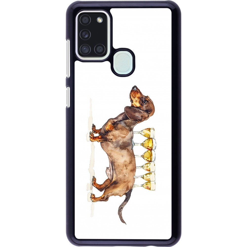 Samsung Galaxy A21s Case Hülle - Wine Teckel