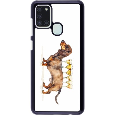 Samsung Galaxy A21s Case Hülle - Wine Teckel
