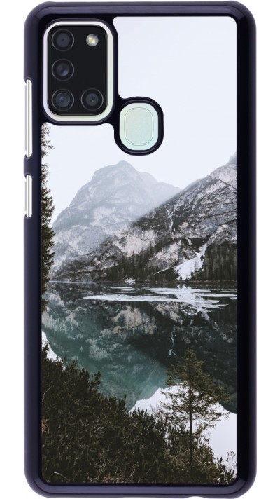 Coque Samsung Galaxy A21s - Winter 22 snowy mountain and lake