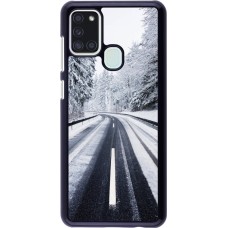 Samsung Galaxy A21s Case Hülle - Winter 22 Snowy Road
