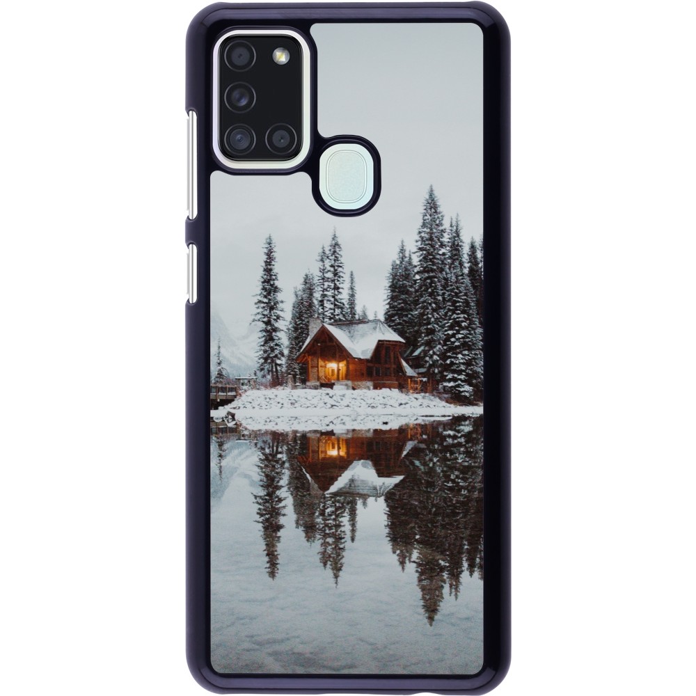 Coque Samsung Galaxy A21s - Winter 25 Winter house forest afternoon