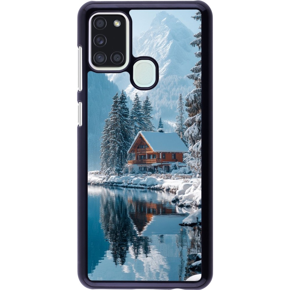 Coque Samsung Galaxy A21s - Winter 25 Winter house forest day