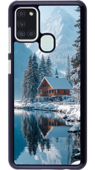 Samsung Galaxy A21s Case Hülle - Winter 25 Winter house forest day