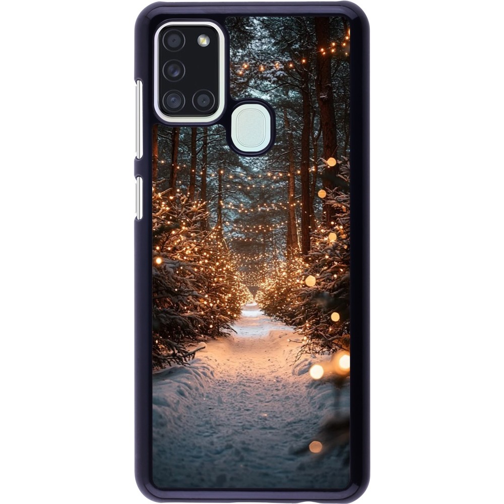 Coque Samsung Galaxy A21s - Winter 25 Winter snowy road