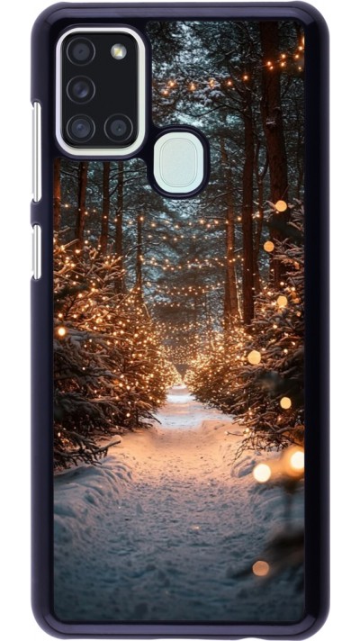 Samsung Galaxy A21s Case Hülle - Winter 25 Winter snowy road