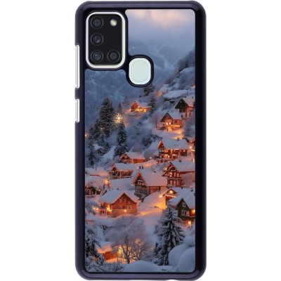 Coque Samsung Galaxy A21s - Winter 25 Winter snowy village