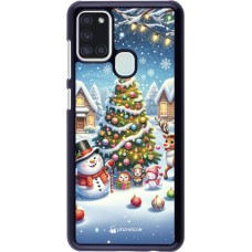 Samsung Galaxy A21s Case Hülle - Weihnachten 2023 Schneemann und Tannenbaum