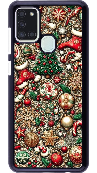 Samsung Galaxy A21s Case Hülle - Weihnachten 2023 Mikromuster