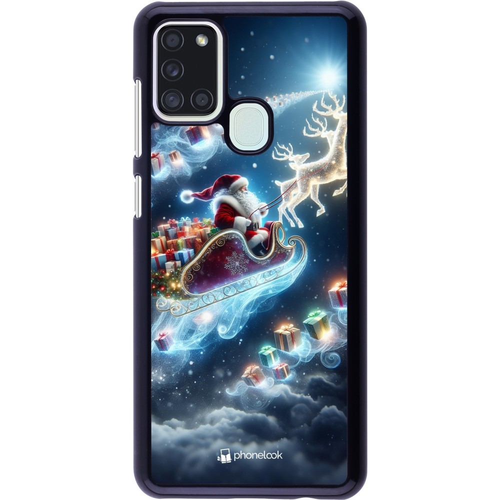 Samsung Galaxy A21s Case Hülle - Weihnachten 2023 Verzauberter Weihnachtsmann