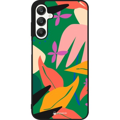 Samsung Galaxy A25 Case Hülle - Silikon schwarz Abstract Jungle