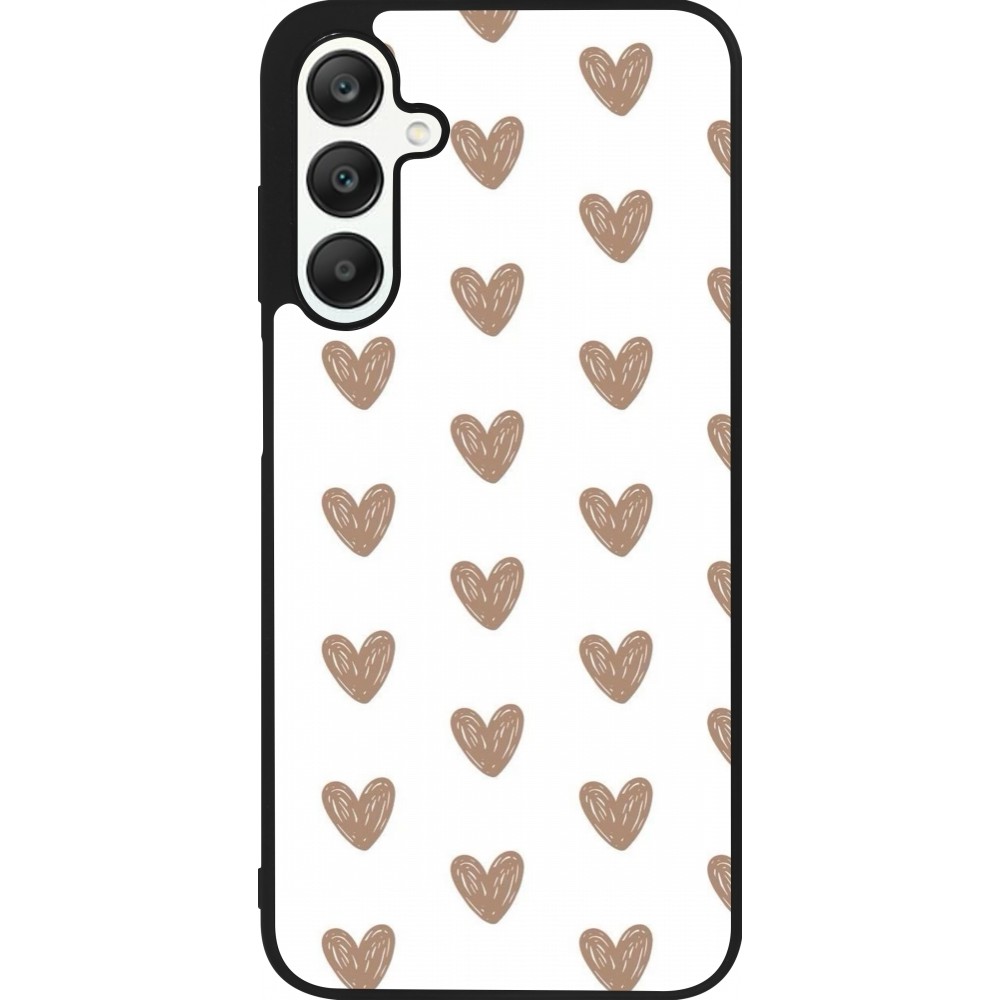 Samsung Galaxy A25 Case Hülle - Silikon schwarz Autumn 2024 brown hearts