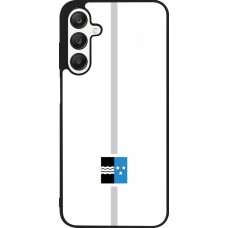 Coque Samsung Galaxy A25 - Silicone rigide noir Canton AG blanc