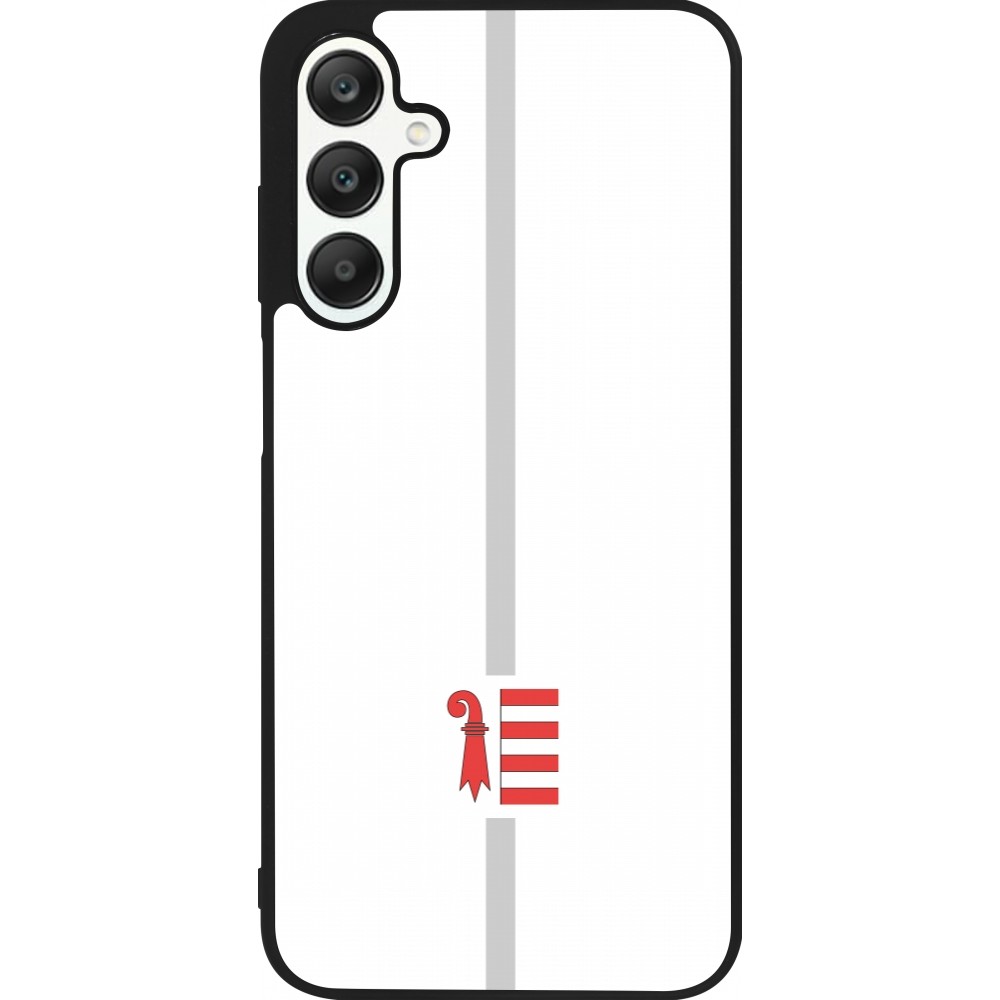 Coque Samsung Galaxy A25 - Silicone rigide noir Canton JU blanc