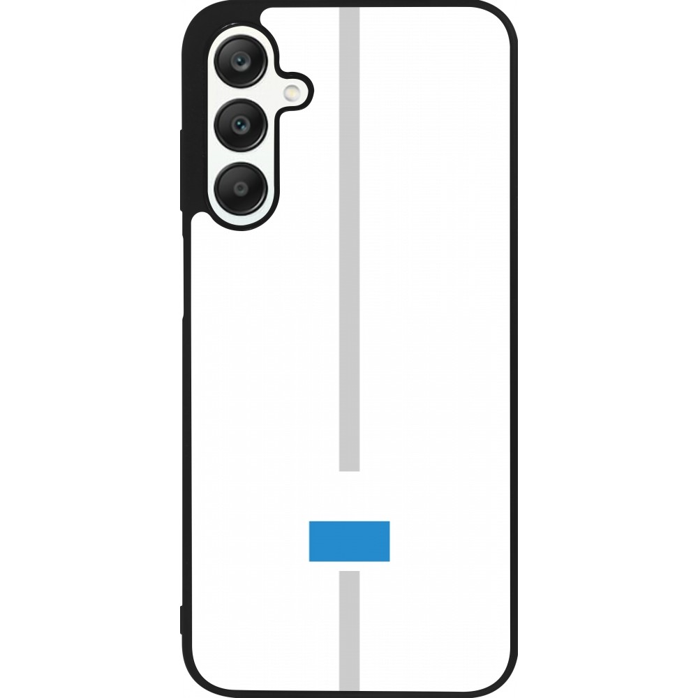 Coque Samsung Galaxy A25 - Silicone rigide noir Canton LU blanc