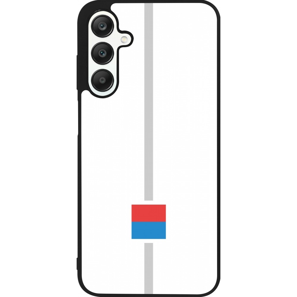 Samsung Galaxy A25 Case Hülle - Silikon schwarz Kanton TI weiss