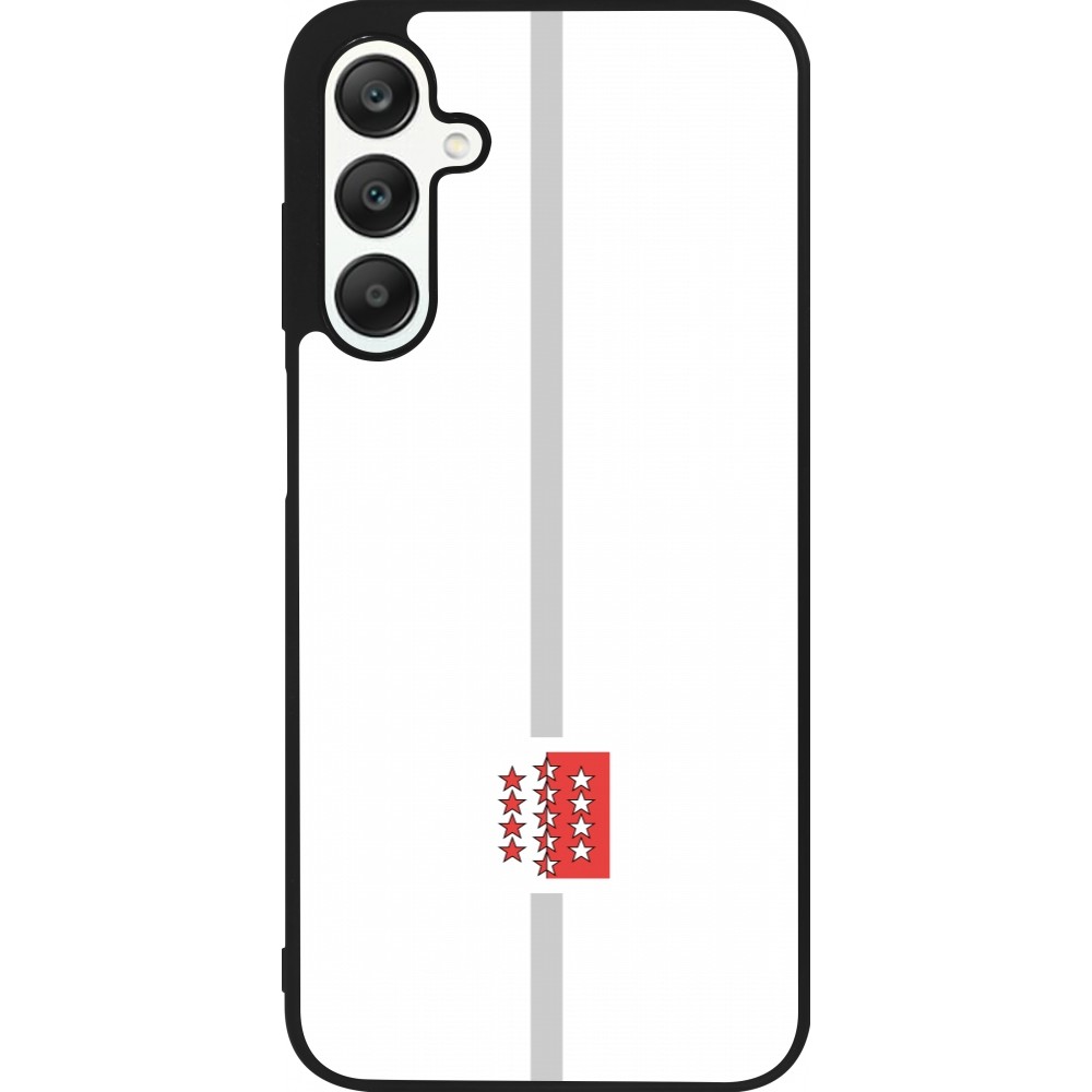Coque Samsung Galaxy A25 - Silicone rigide noir Canton VS blanc
