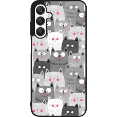Samsung Galaxy A25 Case Hülle - Silikon schwarz Katzenschwärme
