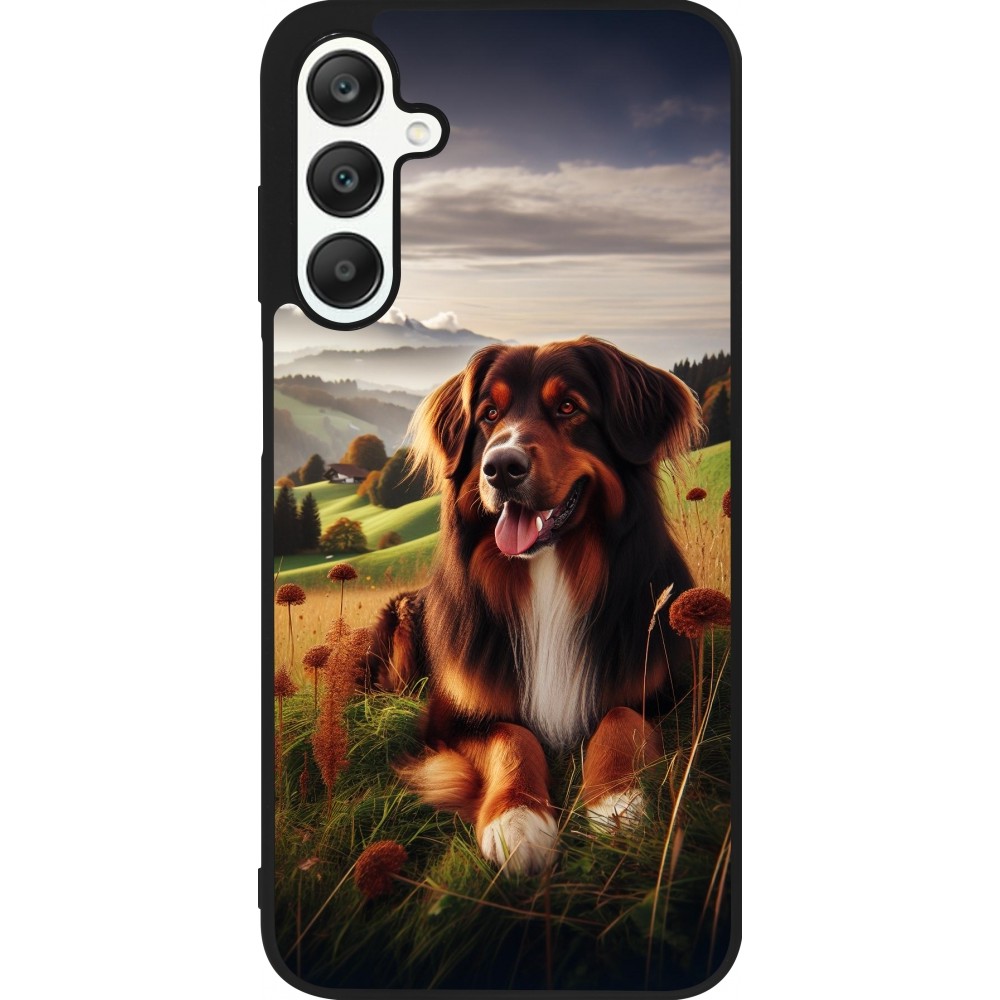 Samsung Galaxy A25 Case Hülle - Silikon schwarz Hund Land Schweiz