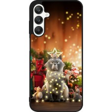 Samsung Galaxy A25 Case Hülle - Silikon schwarz Christmas 25 Xmas Cat