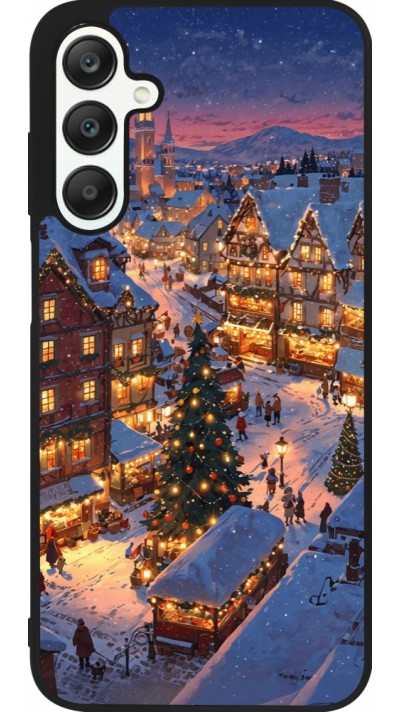 Samsung Galaxy A25 Case Hülle - Silikon schwarz Christmas 25 Xmas Village
