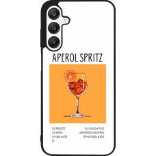 Coque Samsung Galaxy A25 - Silicone rigide noir Cocktail recette Aperol Spritz