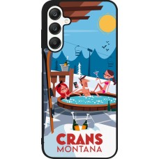 Coque Samsung Galaxy A25 - Silicone rigide noir Crans-Montana Mountain Jacuzzi