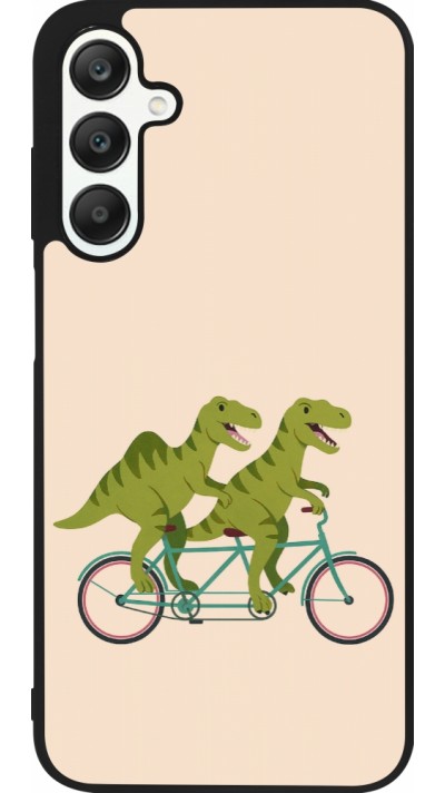 Coque Samsung Galaxy A25 - Silicone rigide noir Dinosaurs on bikes 2026