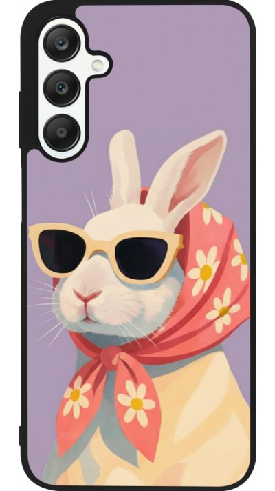 Samsung Galaxy A25 Case Hülle - Silikon schwarz Easter 2026 Rabbit with scarf